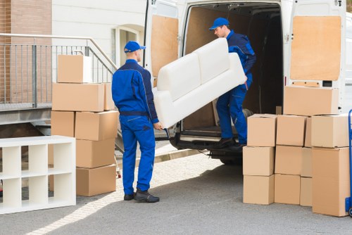 Careful packing of fragile items for a Bow house move