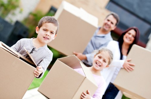 Local packing team in Bow arranging secure moving boxes